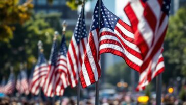 Flags at full staff during Trump's inauguration ceremony