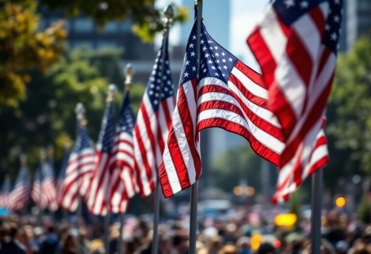 Flags at full staff during Trump's inauguration ceremony