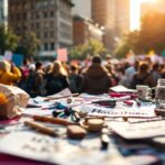 Young activists discussing political issues relevant to Gen Z