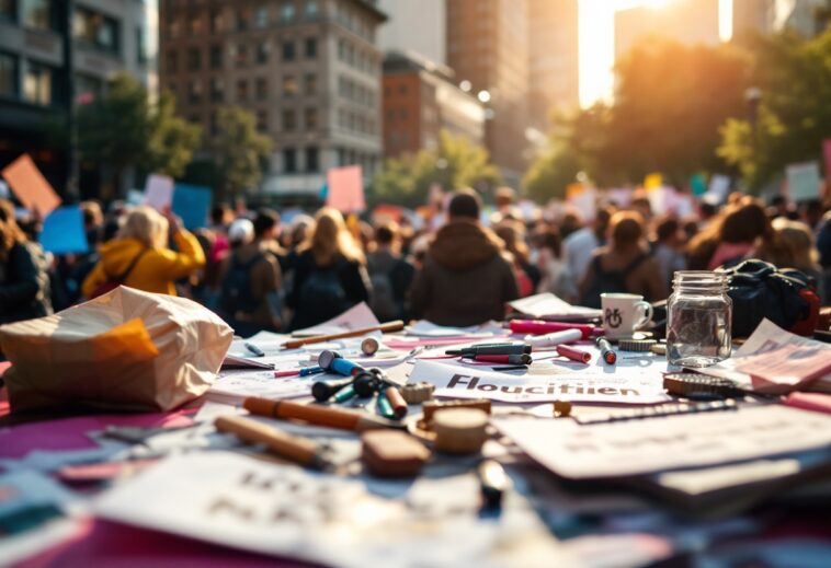 Young activists discussing political issues relevant to Gen Z