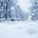 Winter weather warning with heavy snow in Ontario