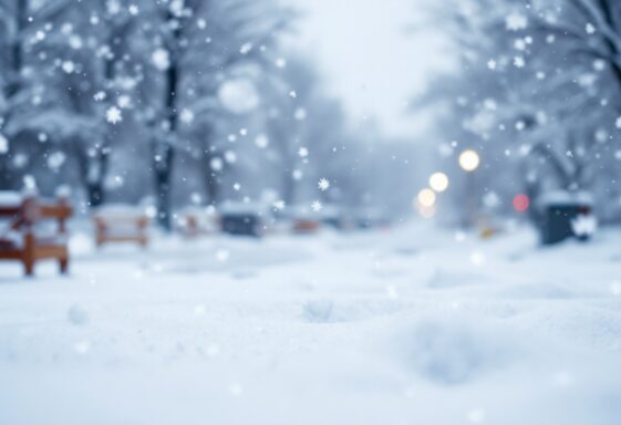 Winter weather warning with heavy snow in Ontario