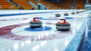 Kerri Einarson and her team at the Scotties Tournament