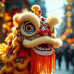 Lion dance performance captivating young audience in Vancouver