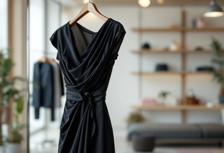 Elegant little black dress on a stylish mannequin