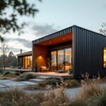 A modern shipping container home in Texas