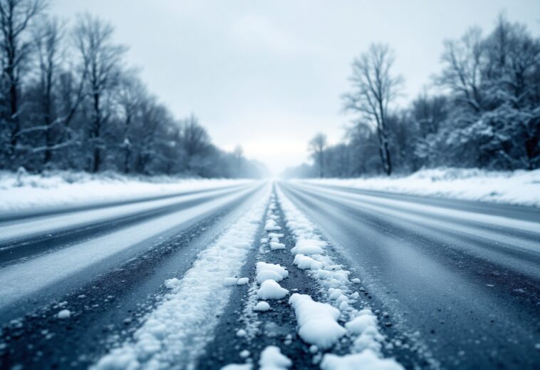 Immagine che mostra strade chiuse in Manitoba per maltempo