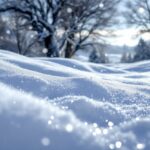 Family enjoying sledding in winter snow