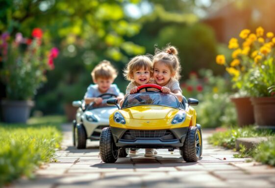 Brittany Mahomes enjoying time with her kids in mini cars