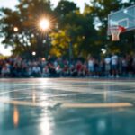 Caitlin Clark and Angel Reese in an intense basketball game