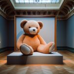 Canadian teddy bear art installation at the Louvre