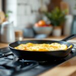 Delicious classic French omelette on a plate