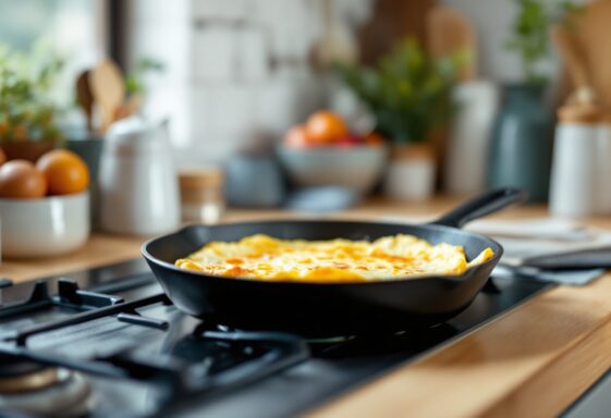 Delicious classic French omelette on a plate