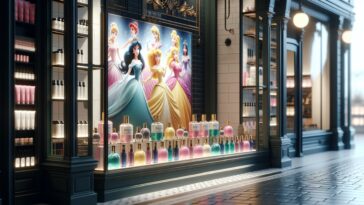 Bath & Body Works Disney princess collection display