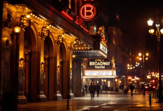 George Clooney performing on Broadway stage