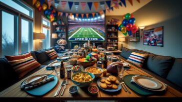 Randi Martin celebrating Super Bowl with family and friends