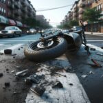 Scene of a tragic motorcycle accident in the Bronx