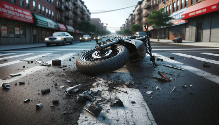 Scene of a tragic motorcycle accident in the Bronx