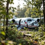 Emergency responders at the site of a plane crash in Philadelphia