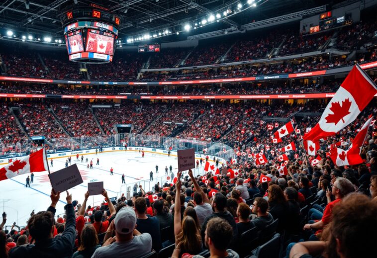 Vancouver Canucks fans showing discontent during national anthem