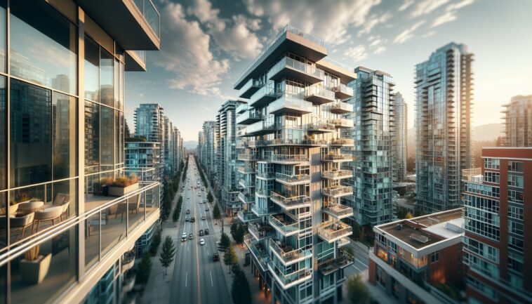 Vancouver skyline with housing developments and debate