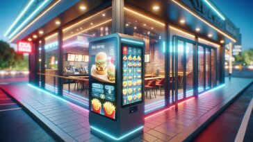 Wendy's restaurant showcasing AI ordering technology