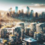 Calgary skyline with election campaign banners