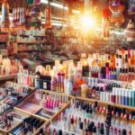 Woman shopping for discounted beauty products online