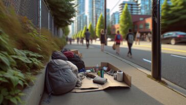 A stark view of homelessness in downtown Vancouver