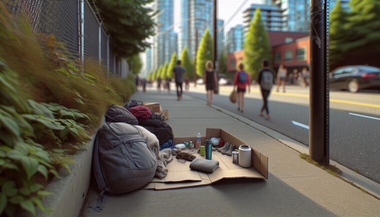 A stark view of homelessness in downtown Vancouver