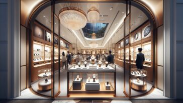 Luxury watches displayed in New York's diamond district