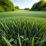 Beautiful summer lawn with vibrant green grass